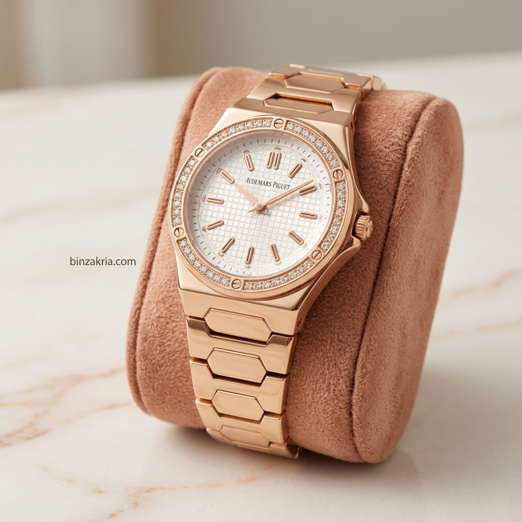 Audemars Piguet Women's Crystal Bezel Watch (BZ-SS10) - Rose Gold