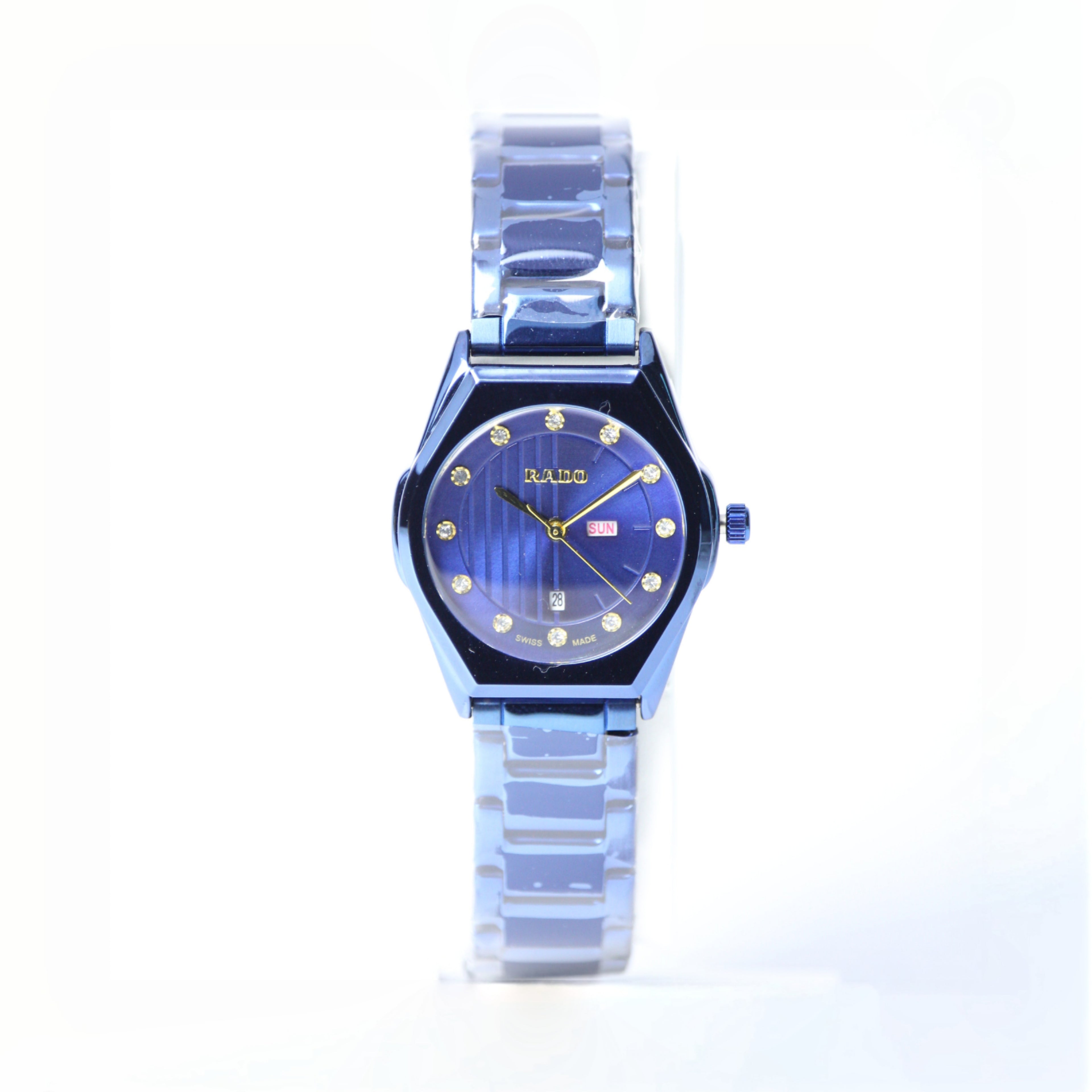RADO (BZ-SS01) Blue Dial Stainless Steel Watch - Water Resist