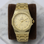 RICK Men's Quartz Watch (BZ-ES39) - White Textured Dial | Stainless Steel