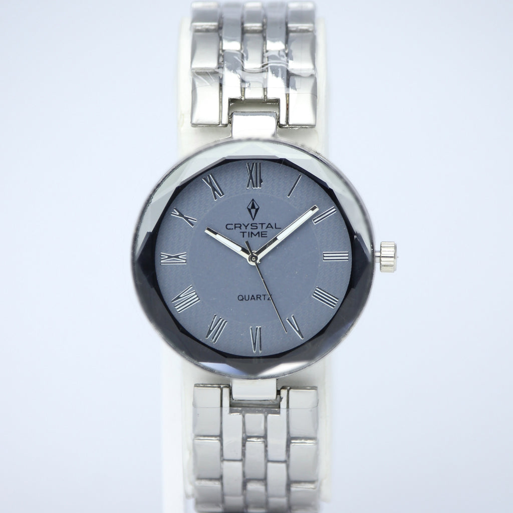Crystal Time Men’s Quartz Watch (BZ-ES36) – Grey Dial Stainless Steel