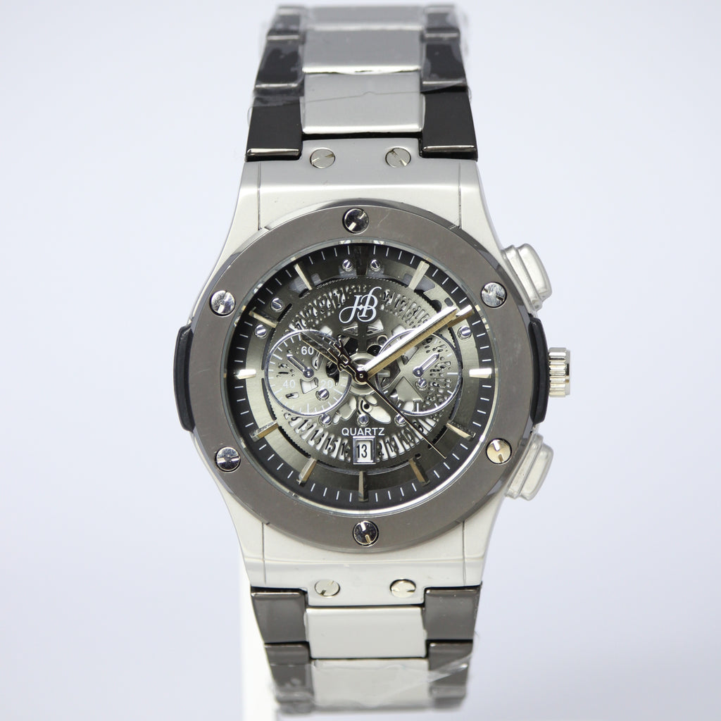 Hublot Men’s Quartz Watch (BZ-ES10) – Gray Dial Stainless Steel