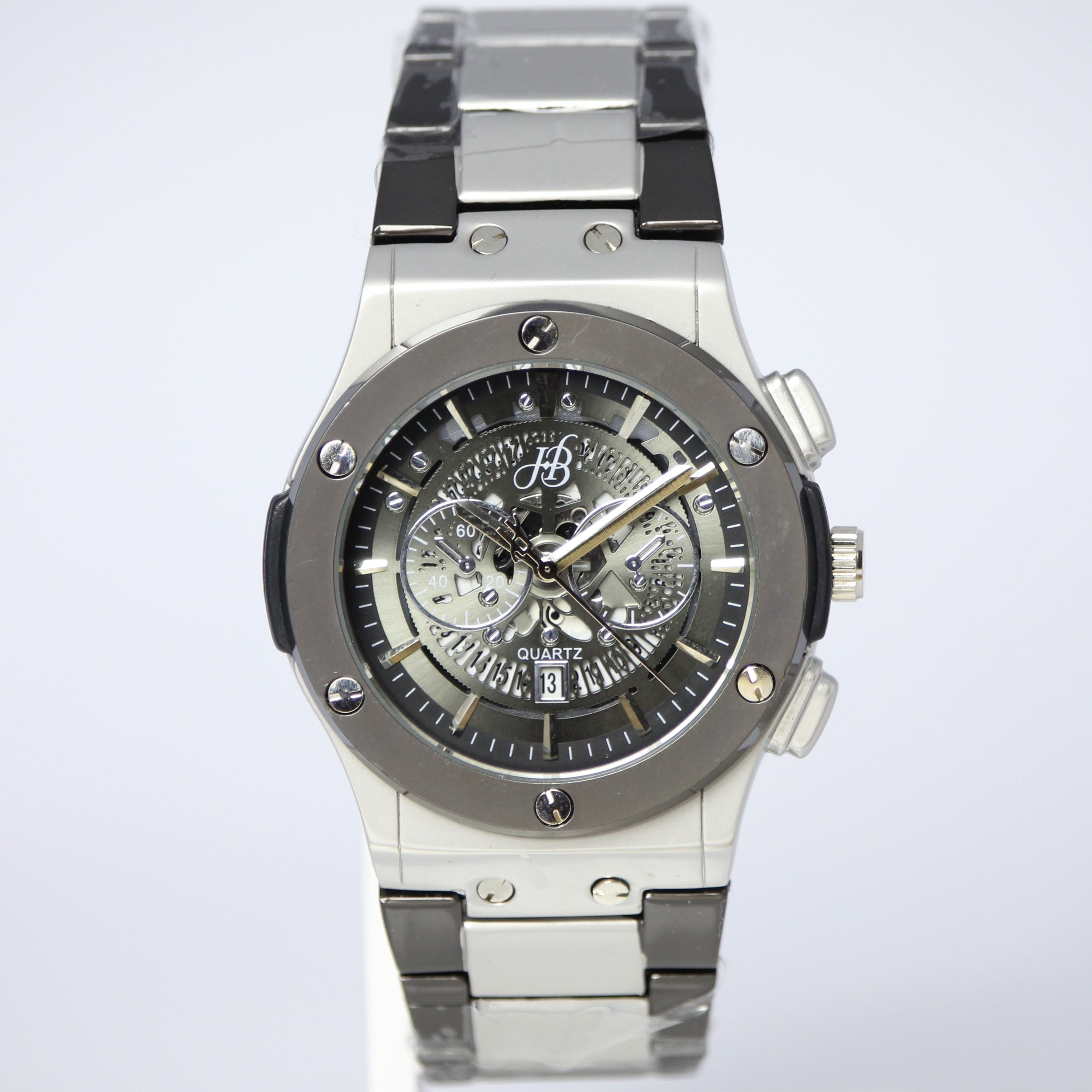 Hublot Men’s Quartz Watch (BZ-ES10) – Gray Dial Stainless Steel