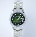 Rolex Oyster Perpetual Datejust Men’s Watch (BZ-ES015) – Green Dial with Silver Case