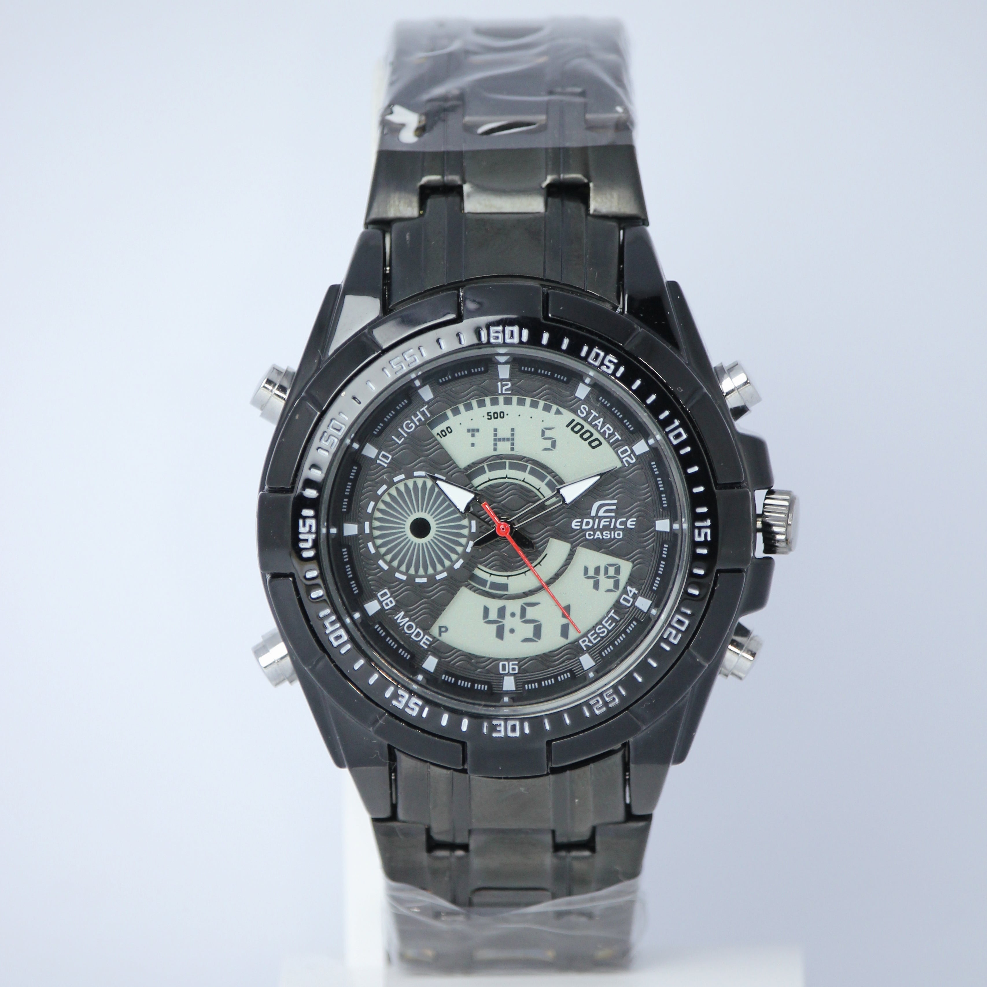 Casio EDIFICE Men’s Dual Sports Watch (BZ-ES012) – Black Dial Stainless Steel