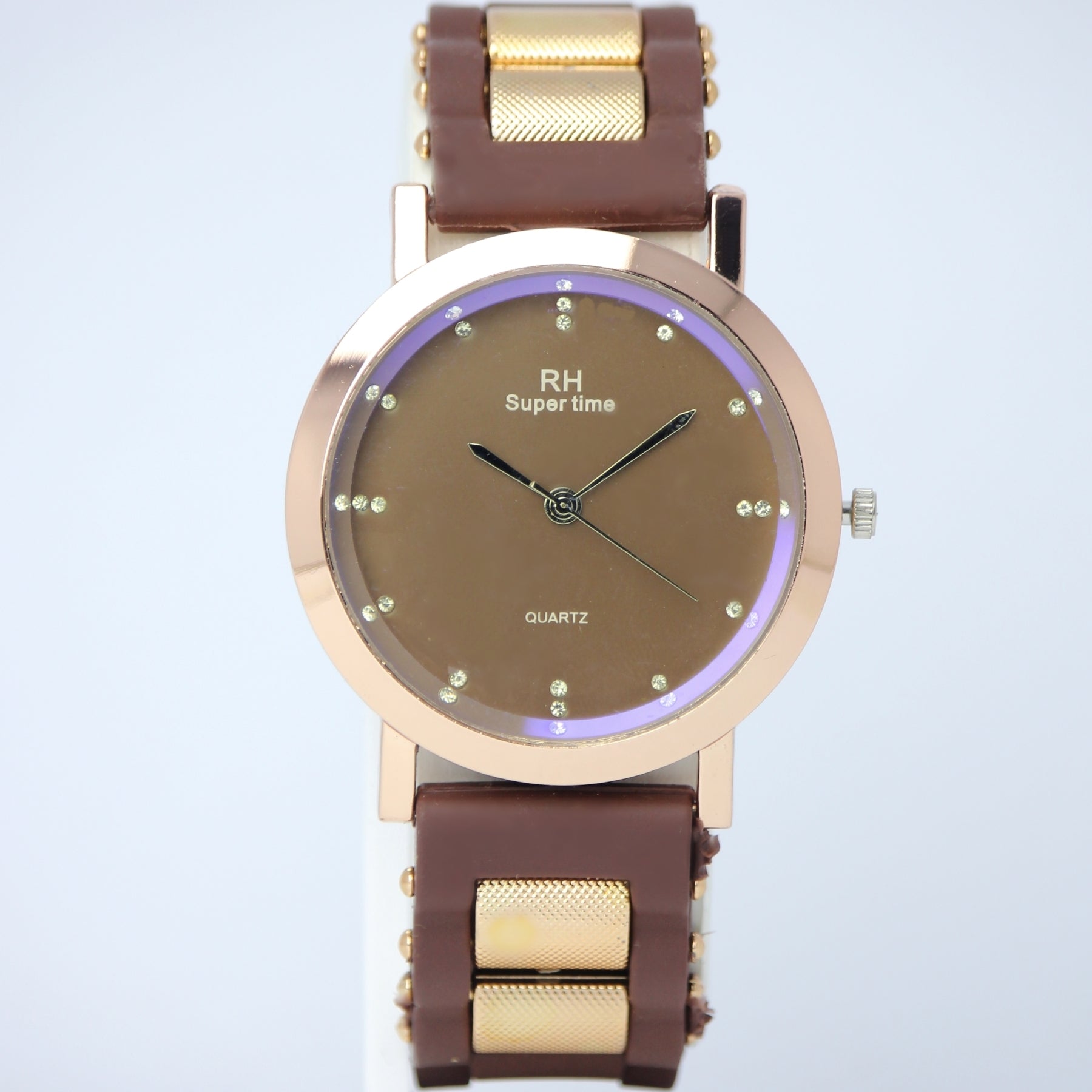 RH Super Time Men’s Quartz Watch (BZ-FD11) – Brown Dial with Rose Gold Case