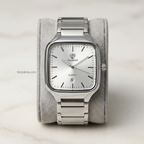 Dearno Men’s Quartz Watch (BZ-ES43) - Silver Square Dial with Date