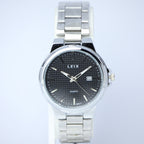 LEIX Men’s Quartz Watch (BZ-ES19) – Black Textured Dial Stainless Steel