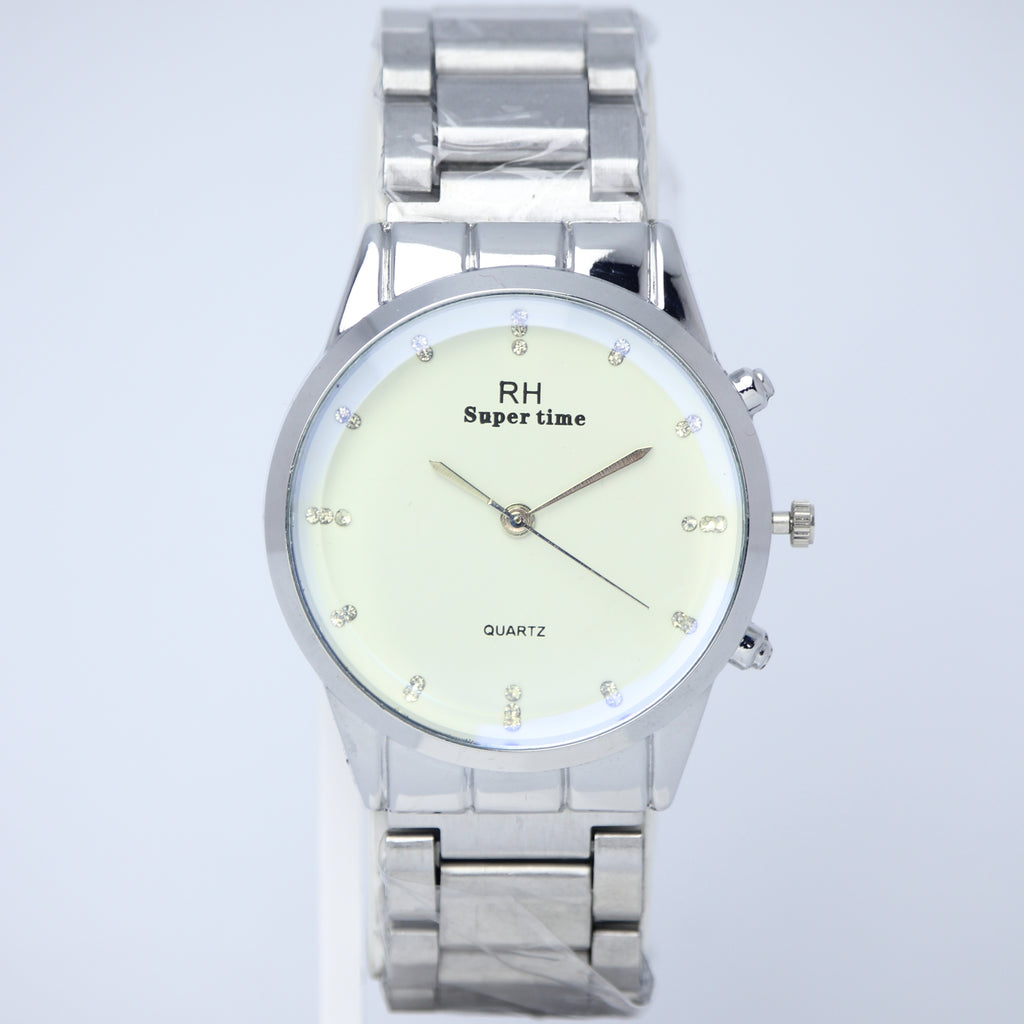 RH Super Time Quartz Men’s Watch (BZ-ES37) – Stainless Steel with Crystal Dial