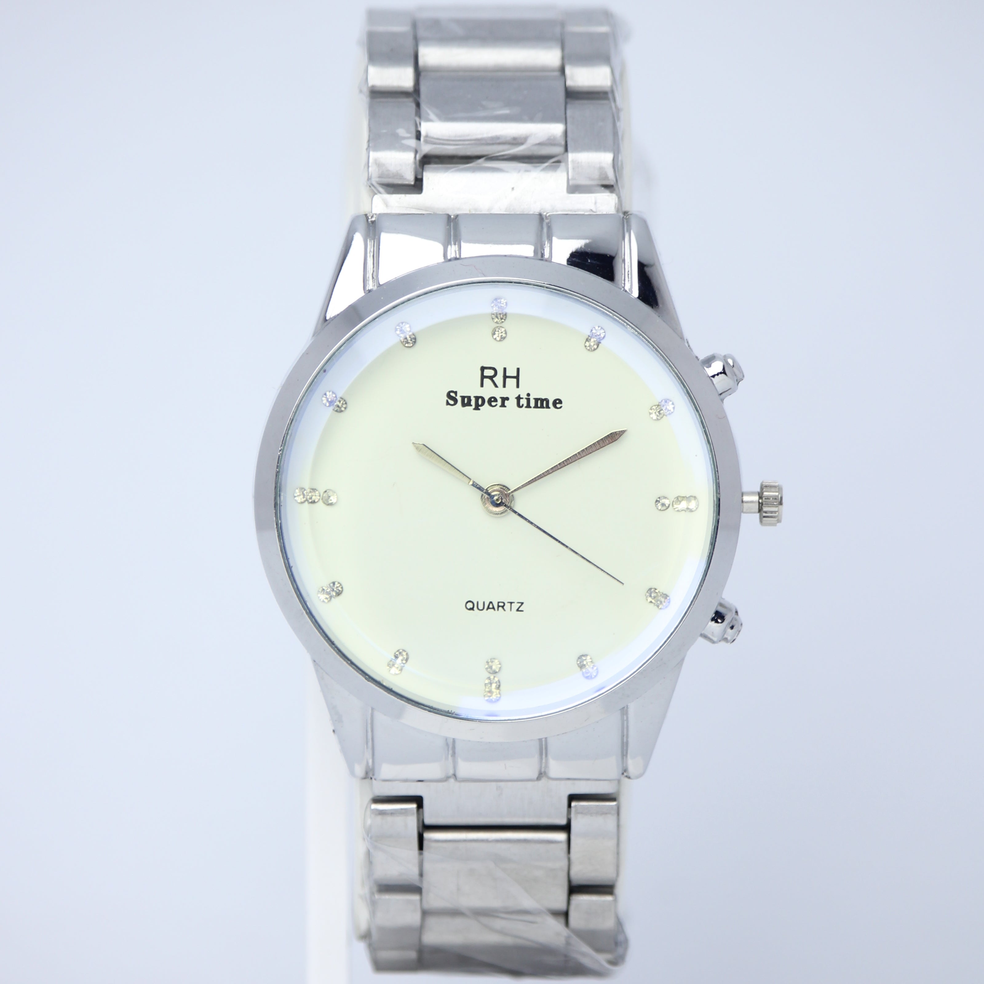 RH Super Time Quartz Men’s Watch (BZ-ES37) – Stainless Steel with Crystal Dial