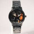 TENCEL Men’s Rotating Wheel Mechanical Watch (BZ-ES09) – Orange Accents Stainless Steel