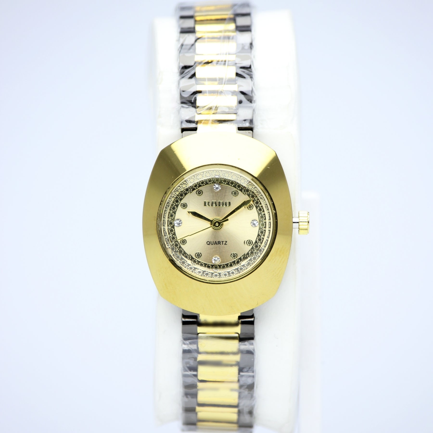 RADO Elegant Women’s Quartz Watch (BZ-SS04) – Gold Dial
