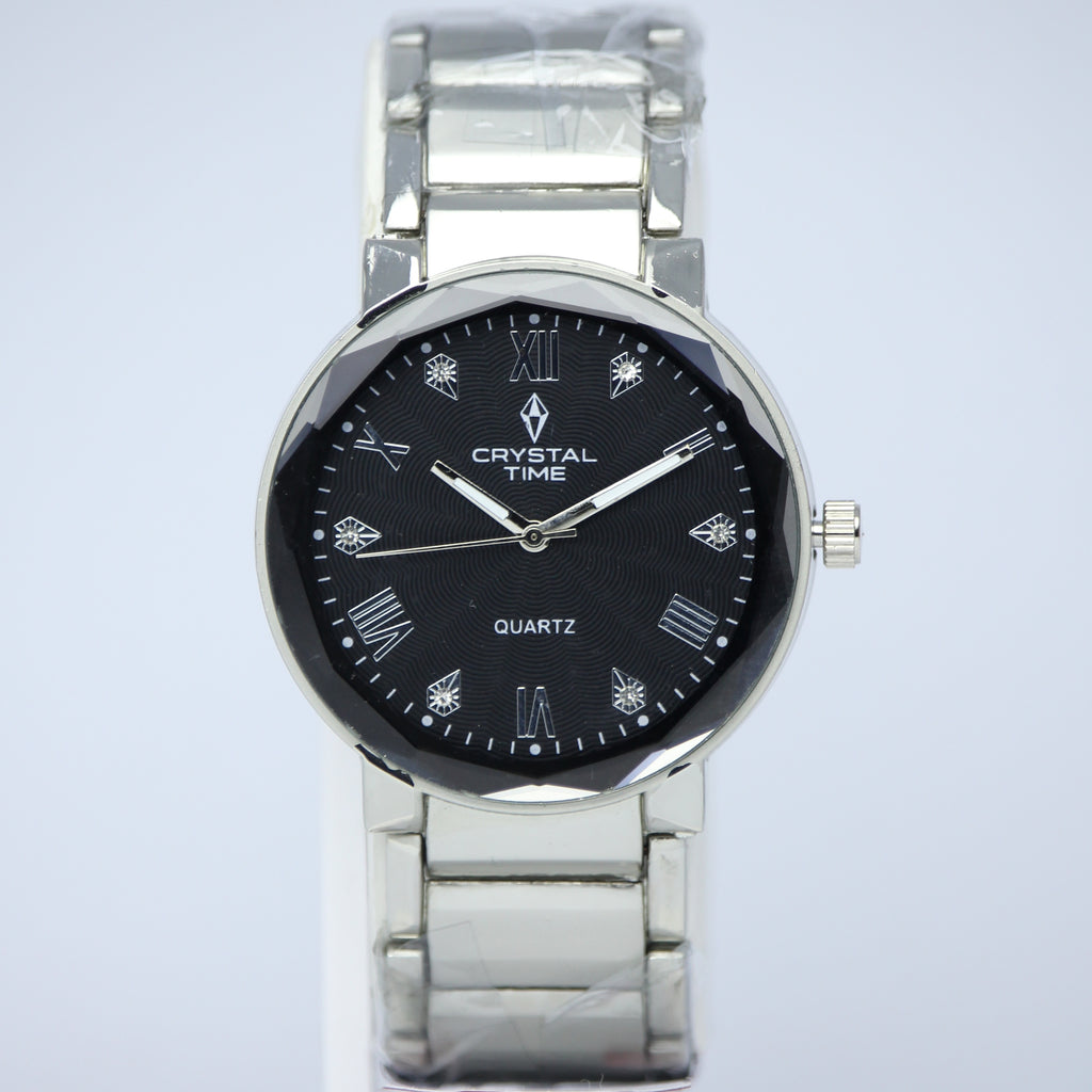 Crystal Time Men’s Quartz Watch (BZ-ES35) – Black Dial