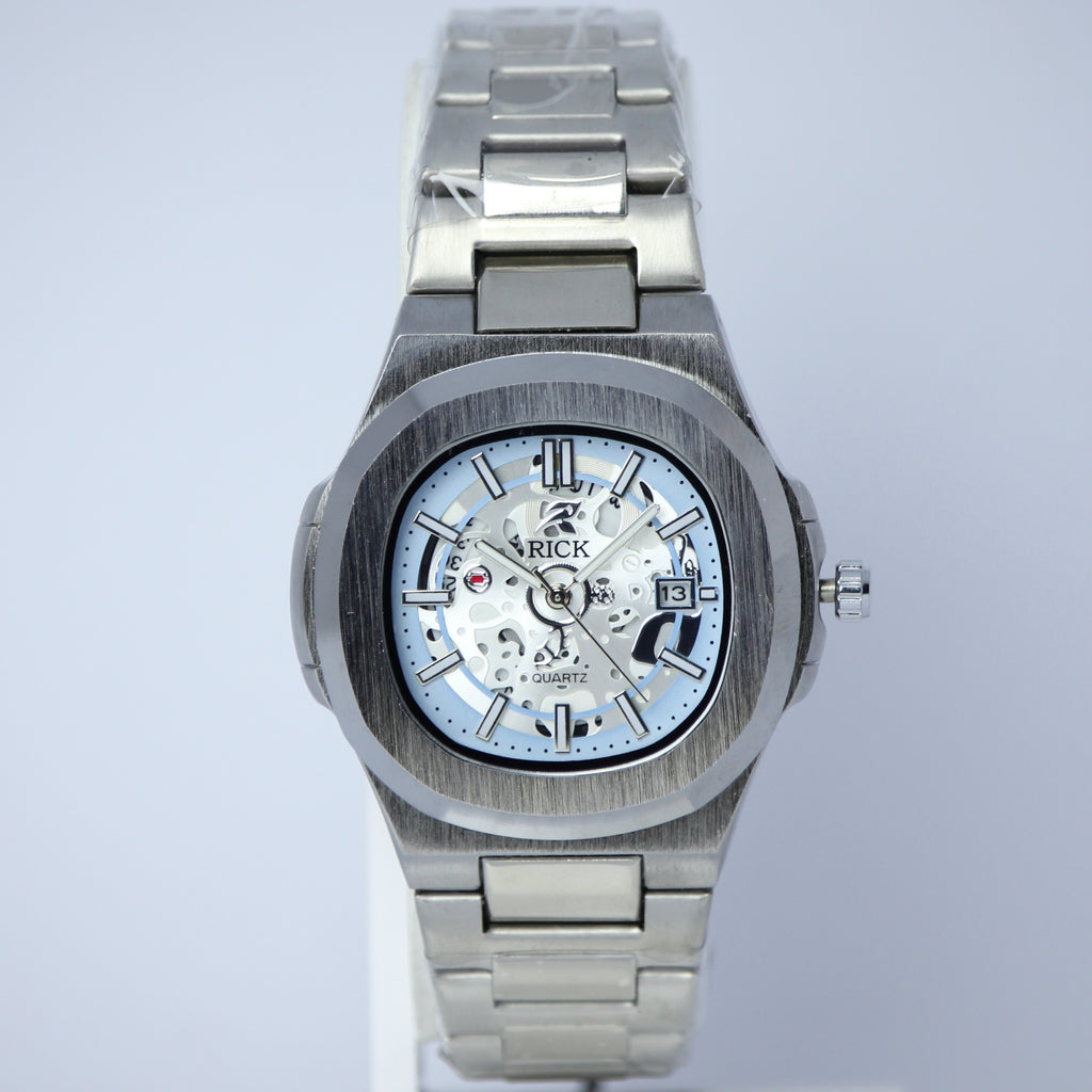 Rick Men’s Quartz Watch (BZ-ES013) – Sky Blue Dial Stainless Steel