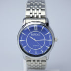 ROYAL Men’s Quartz Watch (BZ-ES27) – Premium Blue Dial Stainless Steel