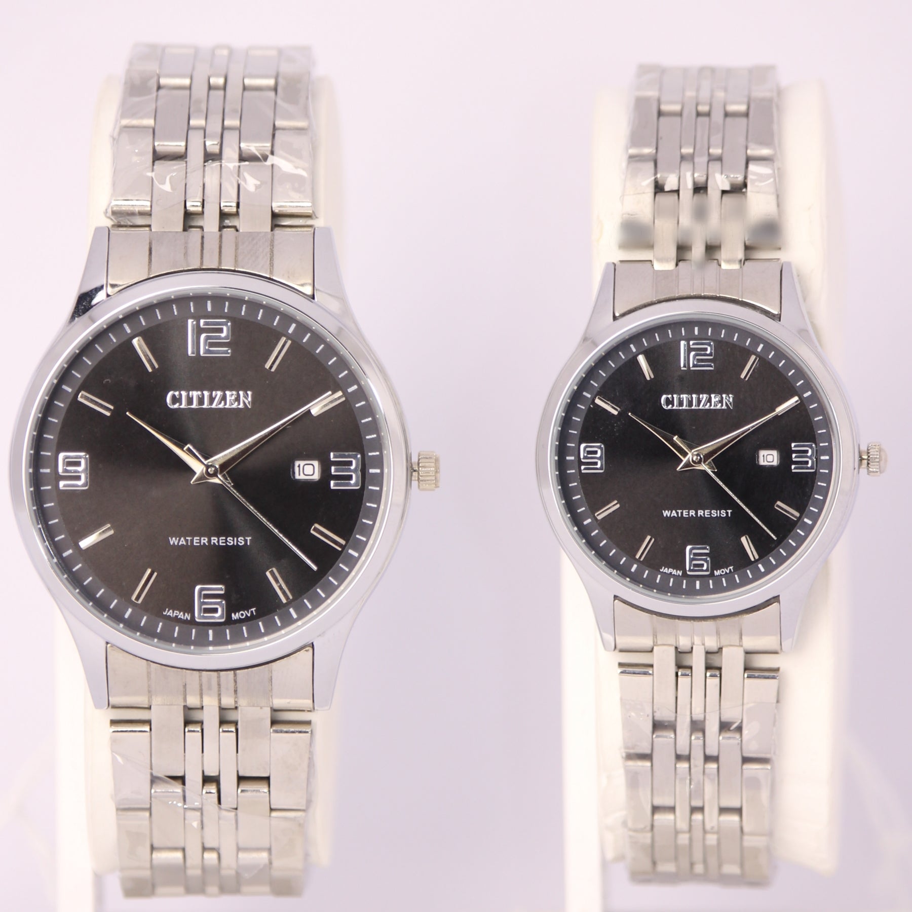 Citizen Classic Couple Watches (BZ-HH03) – Black Dial Stainless Steel