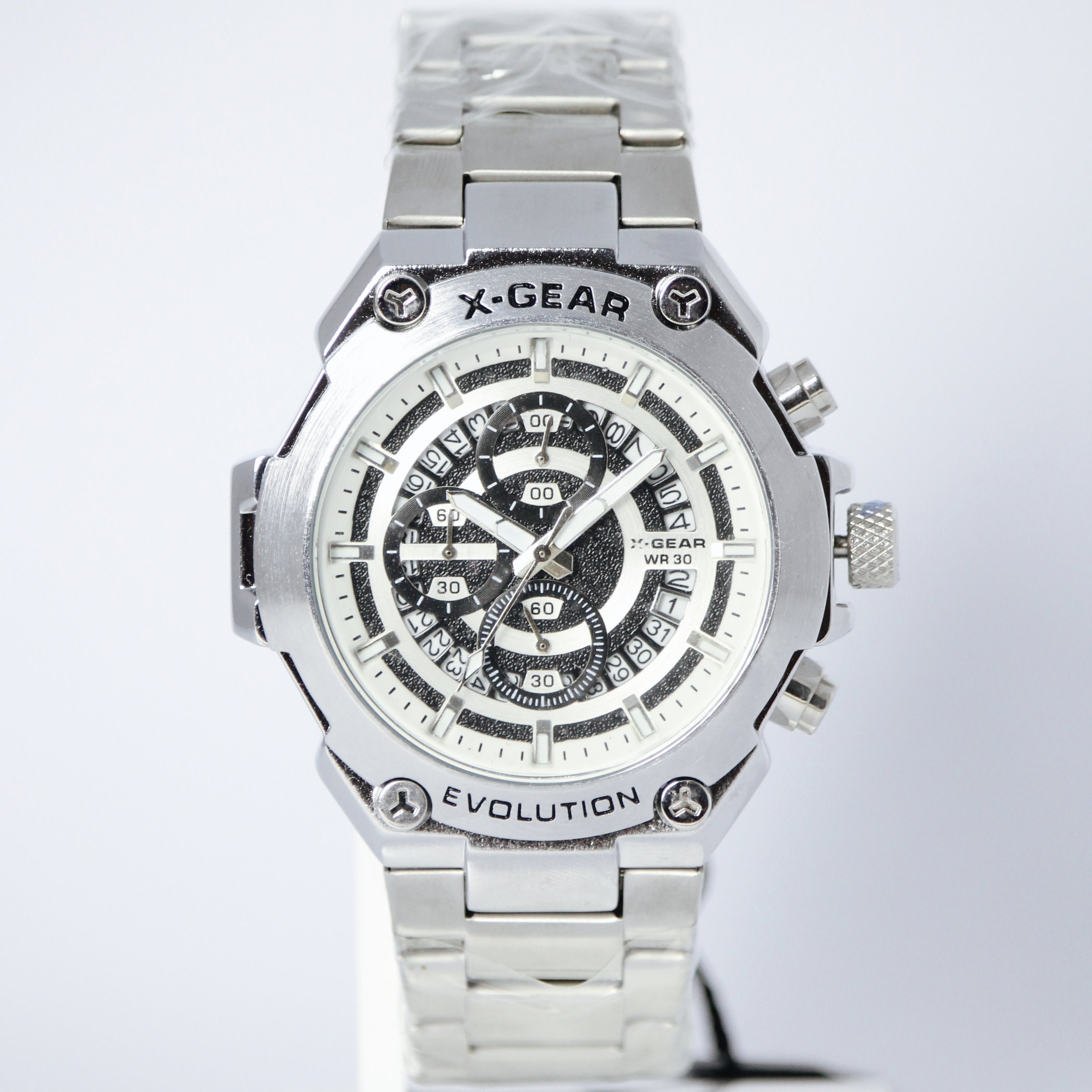 X-Gear Evolution Men’s Watch (BZ-ES06) Limited Edition – Silver & Blue Stainless Steel