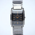 Crystal Time Men’s Quartz Watch (BZ-ES33) – Rectangular Black Dial