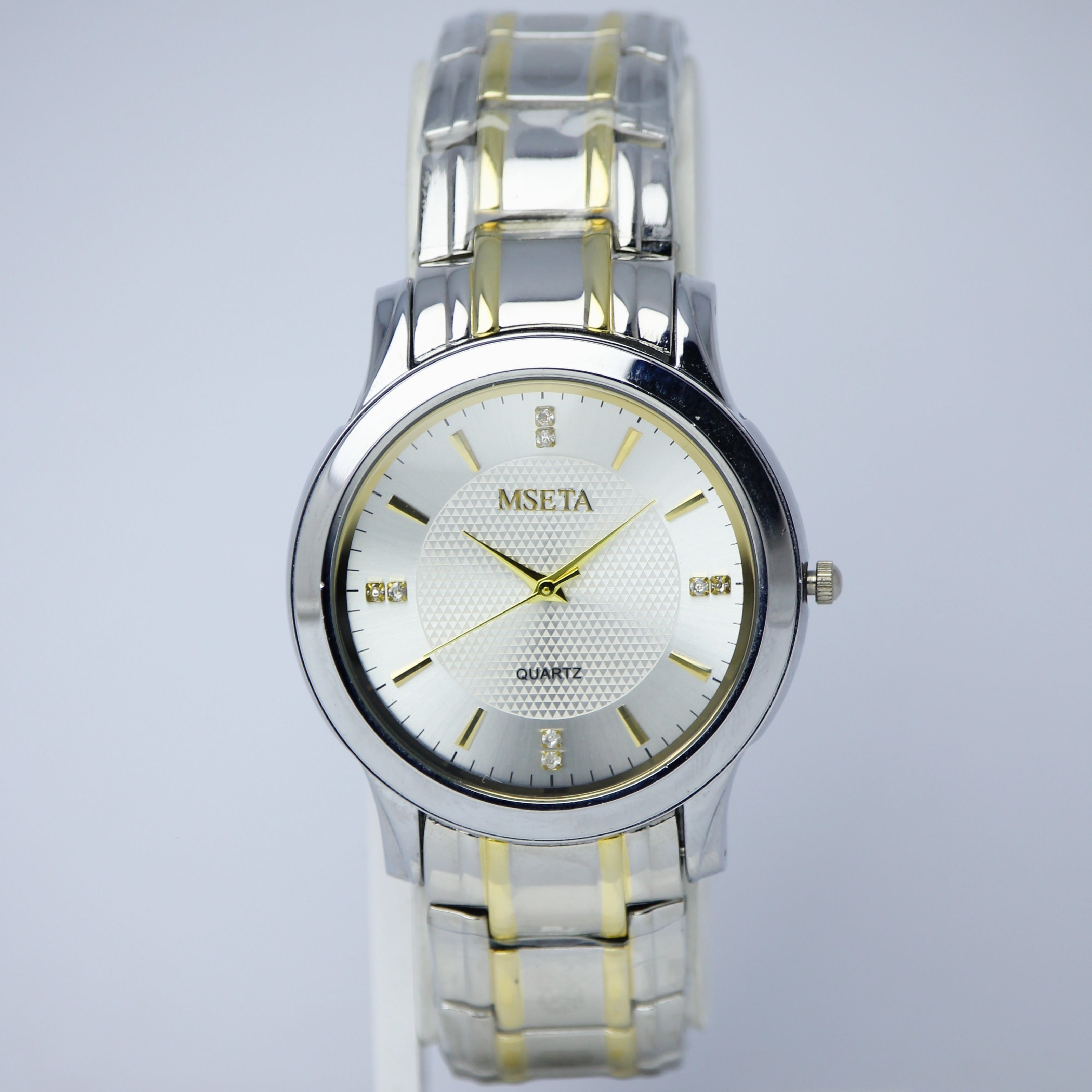 MSETA Men’s Quartz Watch (BZ-ES21) – Silver Textured Dial Stainless Steel