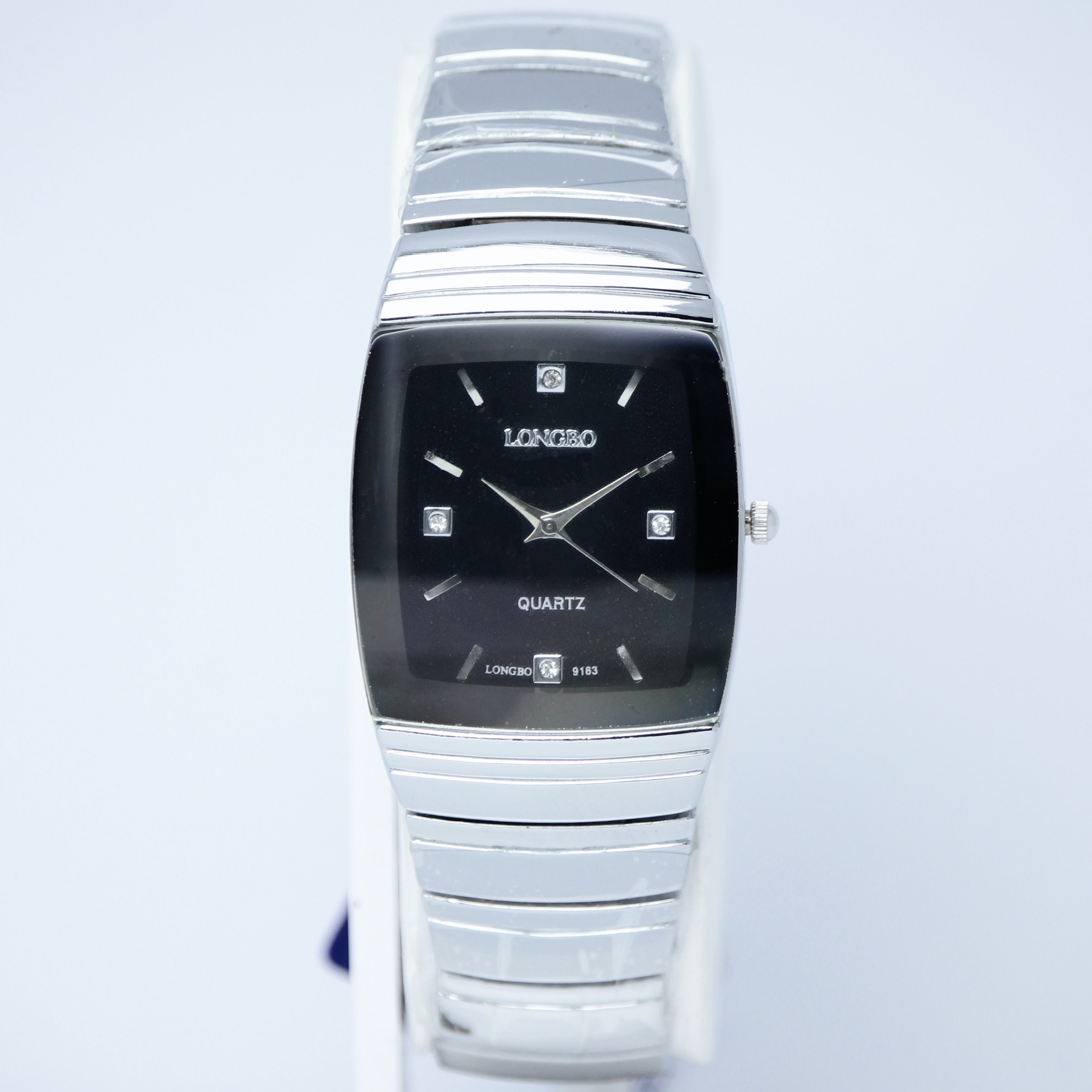LONGBO 9163 Men’s Quartz Watch (BZ-ES25) – Black Dial Stainless Steel