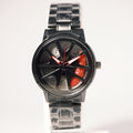 TENCEL Men’s Rotating Wheel Mechanical Watch (BZ-ES09) – Red Accents Stainless Steel