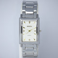 MSETA Men’s Quartz Watch (BZ-ES18) – Rectangular White Dial Stainless Steel