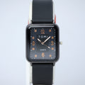 TOMI Men’s Quartz Watch (BZ-FD12) – Black Dial Rectangular Design