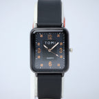 TOMI Men’s Quartz Watch (BZ-FD12) – Black Dial Rectangular Design