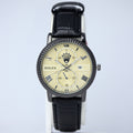 Rolex Leather Strap Men’s Watch (BZ-FD05) with Date – Black