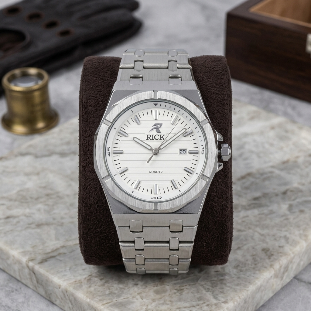 RICK Men's Quartz Watch (BZ-ES39) - Gold | Stainless Steel