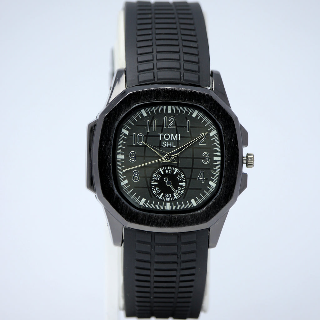 TOMI SHL Men’s Quartz Watch (BZ-FD15) – Teal Dial with Black Case