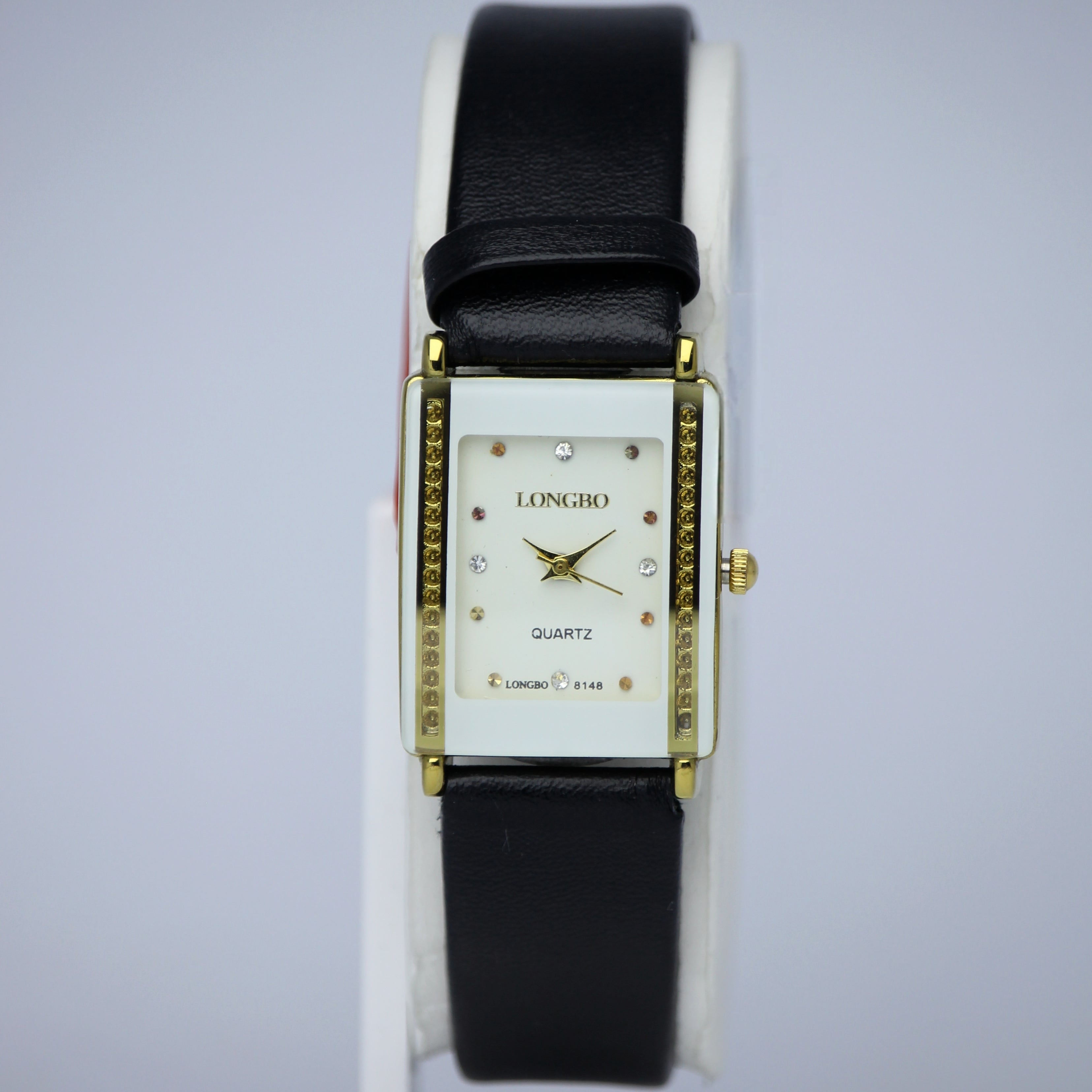 LONGBO Women's Quartz Watch (BZ-F03) – Gold Case with Crystal Detailing