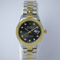 Rolex Oyster Perpetual Datejust Men’s Watch (BZ-ES015) – Black Dial with Gold Case