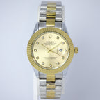 Rolex Oyster Perpetual Datejust Men’s Watch (BZ-ES015) – Black Dial with Gold Case
