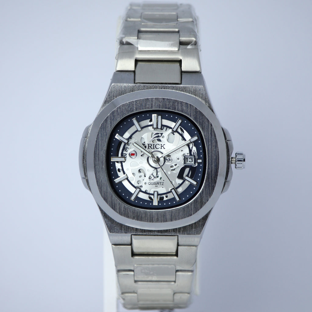 Rick Men’s Quartz Watch (BZ-ES013) – Sky Blue Dial Stainless Steel