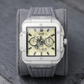 Hublot Men’s Quartz Watch (BZ-FD16) - Silver Square Dial