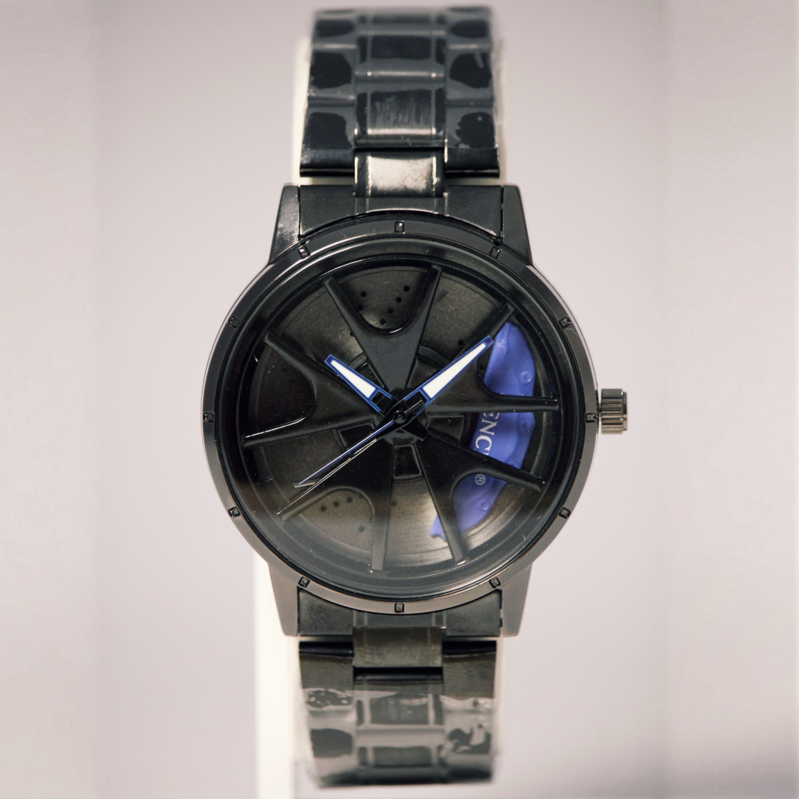 TENCEL Men’s Rotating Wheel Mechanical Watch (BZ-ES09) – Blue Accents Stainless Steel