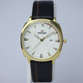 SWISH Men’s Gold Case Watch (BZ-FD04) – White Dial with Date