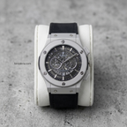 HUBLOT Men's Quartz Watch (BZ-FD01) - Grey Dial with Black Straps