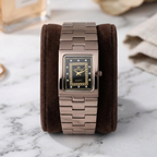 MEMA Quartz BZ-SS05 Women's Rose Gold Watch - Rectangular Dial