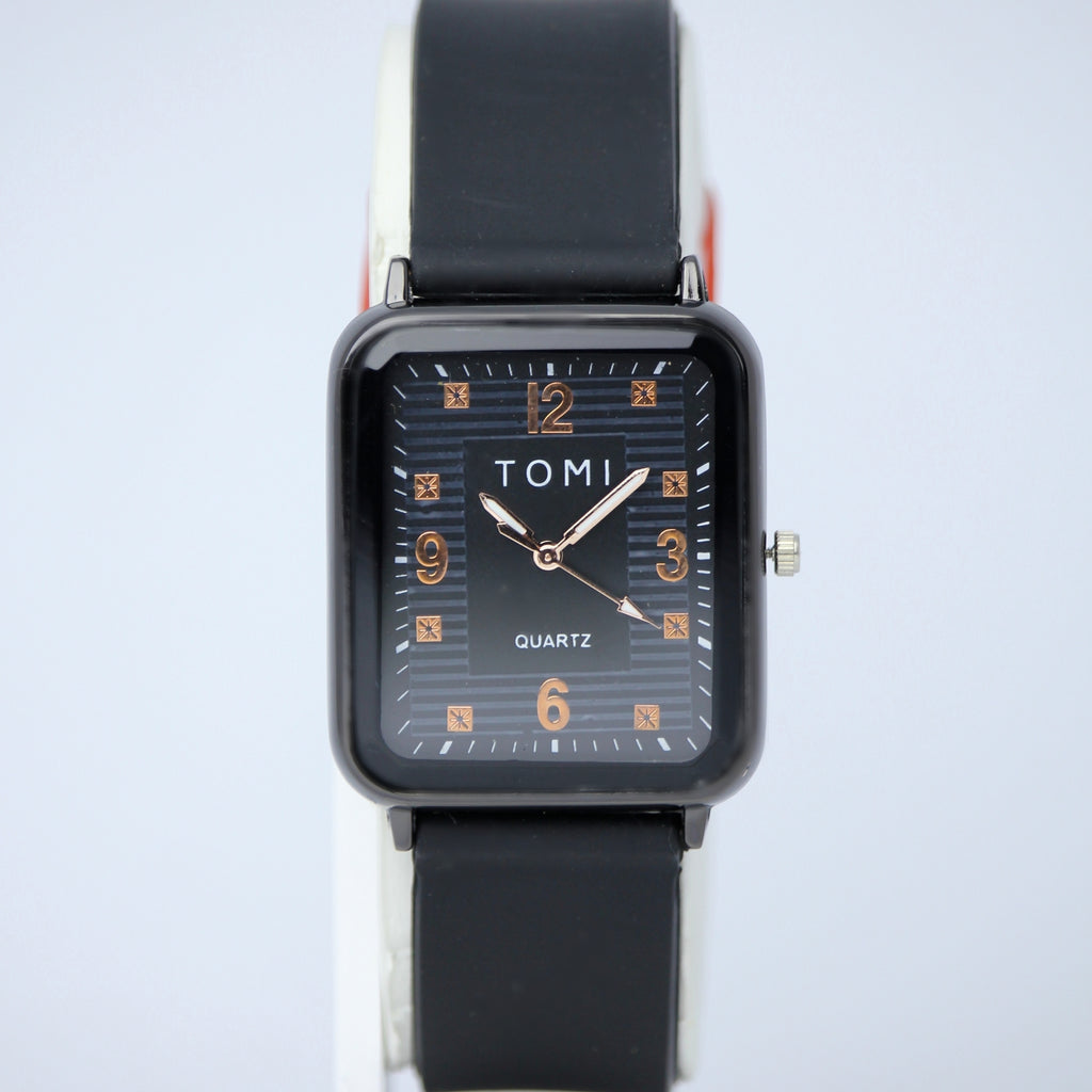 TOMI Men’s Quartz Watch (BZ-FD12) – Brown Dial Rectangular Design