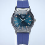 TOMI SHL Men’s Quartz Watch (BZ-FD08) – Blue Dial with Silver Markers