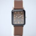 TOMI Men’s Quartz Watch (BZ-FD12) – Brown Dial Rectangular Design