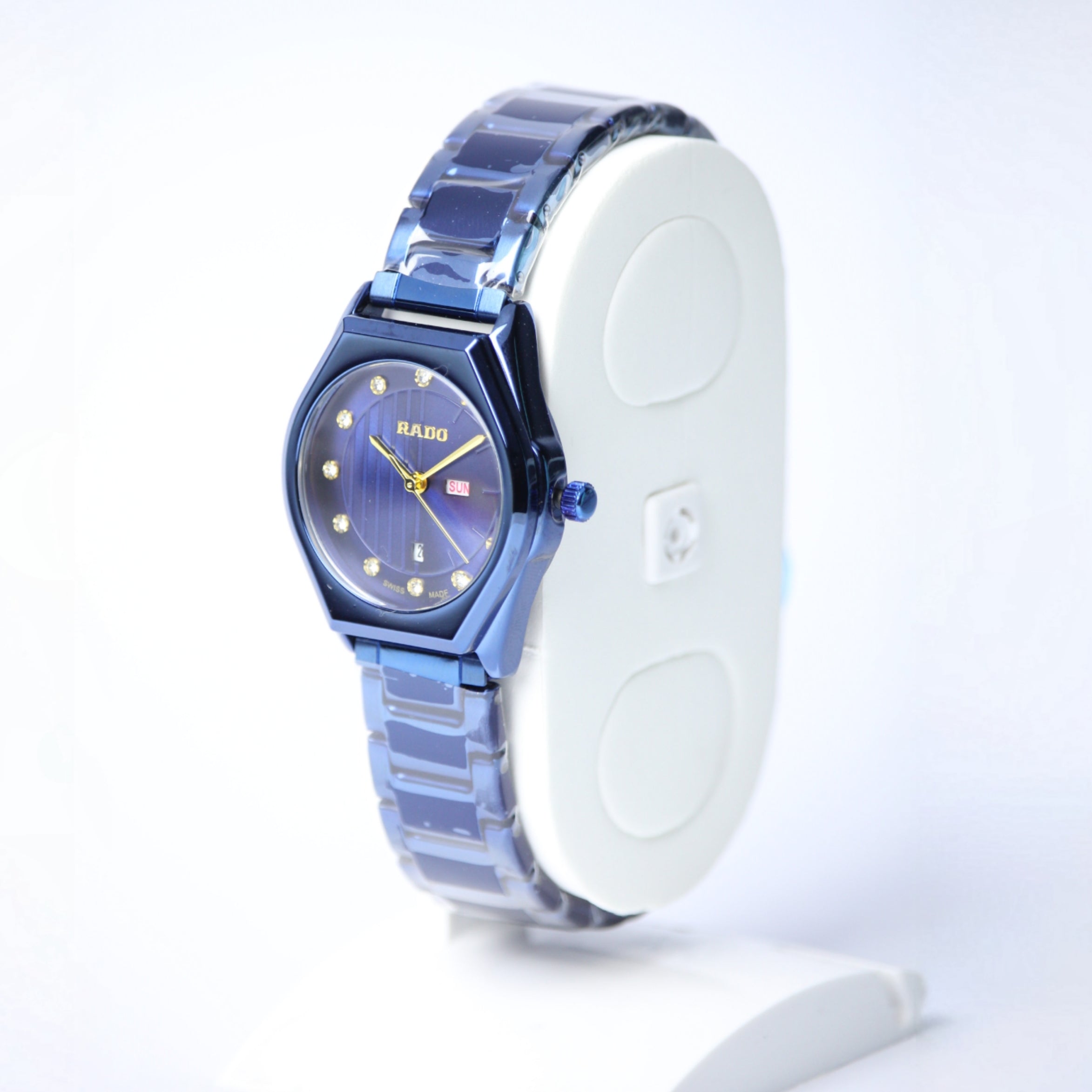 RADO (BZ-SS01) Blue Dial Stainless Steel Watch - Water Resist