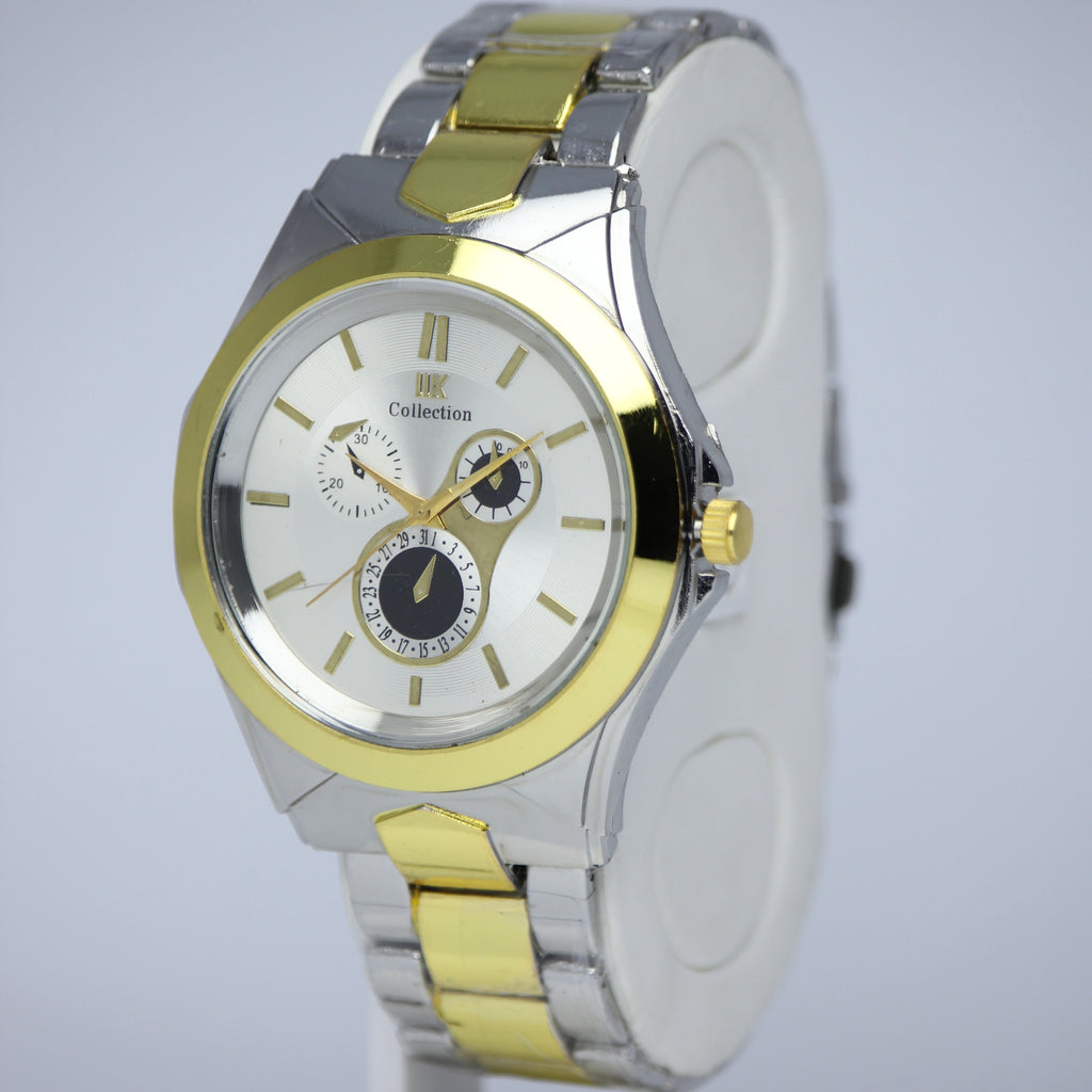 UK Collection Men’s Two-Tone Quartz Watch (BZ-ES34) – Silver Gold Dial