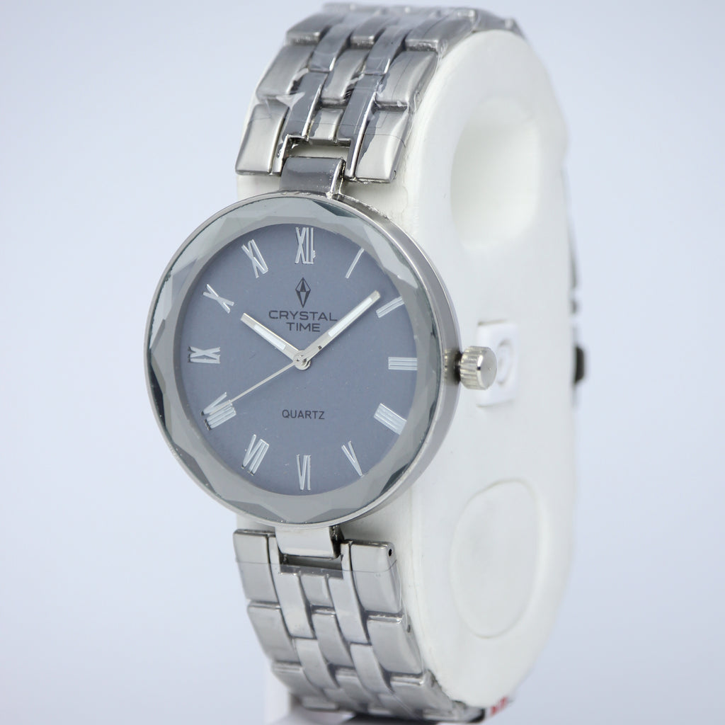 Crystal Time Men’s Quartz Watch (BZ-ES36) – Grey Dial Stainless Steel