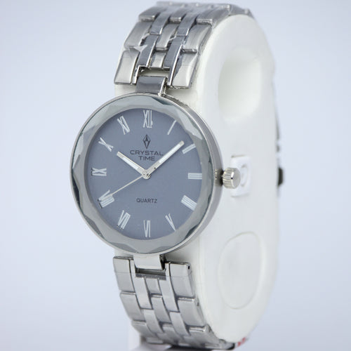 Crystal Time Men’s Quartz Watch (BZ-ES36) – Grey Dial Stainless Steel