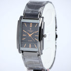 Crystal Time Men’s Quartz Watch (BZ-ES33) – Rectangular Black Dial