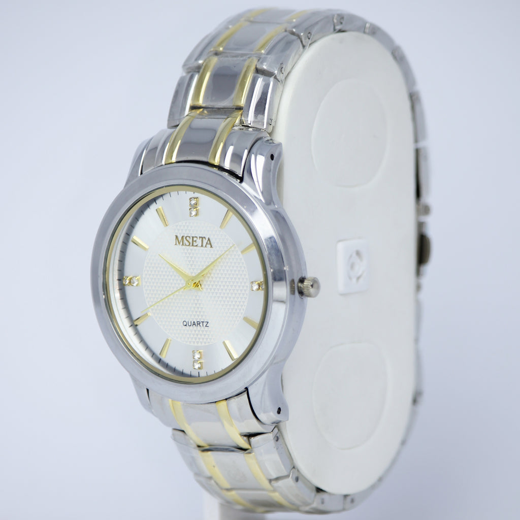 MSETA Men’s Quartz Watch (BZ-ES21) – Silver Textured Dial Stainless Steel