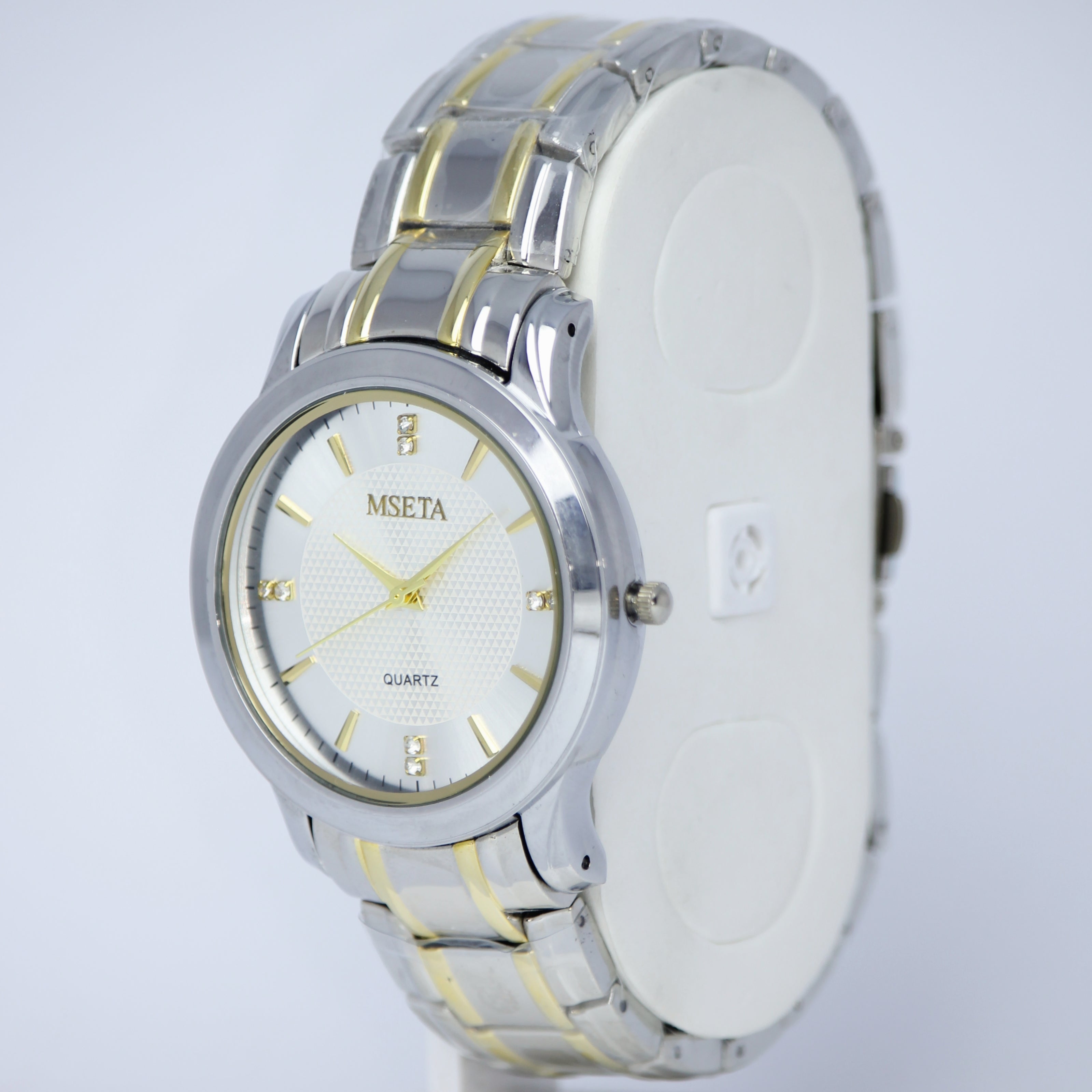 MSETA Men’s Quartz Watch (BZ-ES21) – Silver Textured Dial Stainless Steel
