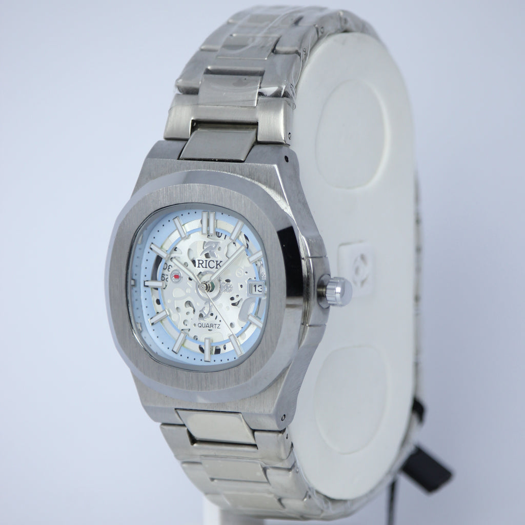 Rick Men’s Quartz Watch (BZ-ES013) – Sky Blue Dial Stainless Steel